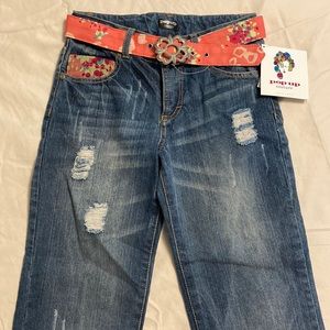 Girls Size 12 Jeans with Belt